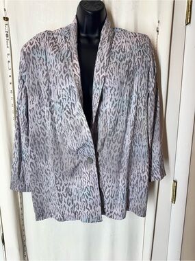 Vintage Cliché Ombré Animal Print Blazer
